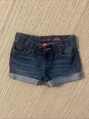 The Children's Place Rolled Cuff Dark Blue Denim Shorts